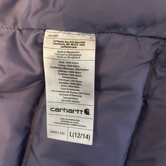 Carhartt Women’s Down Jacket Size L - Picture 5 of 6